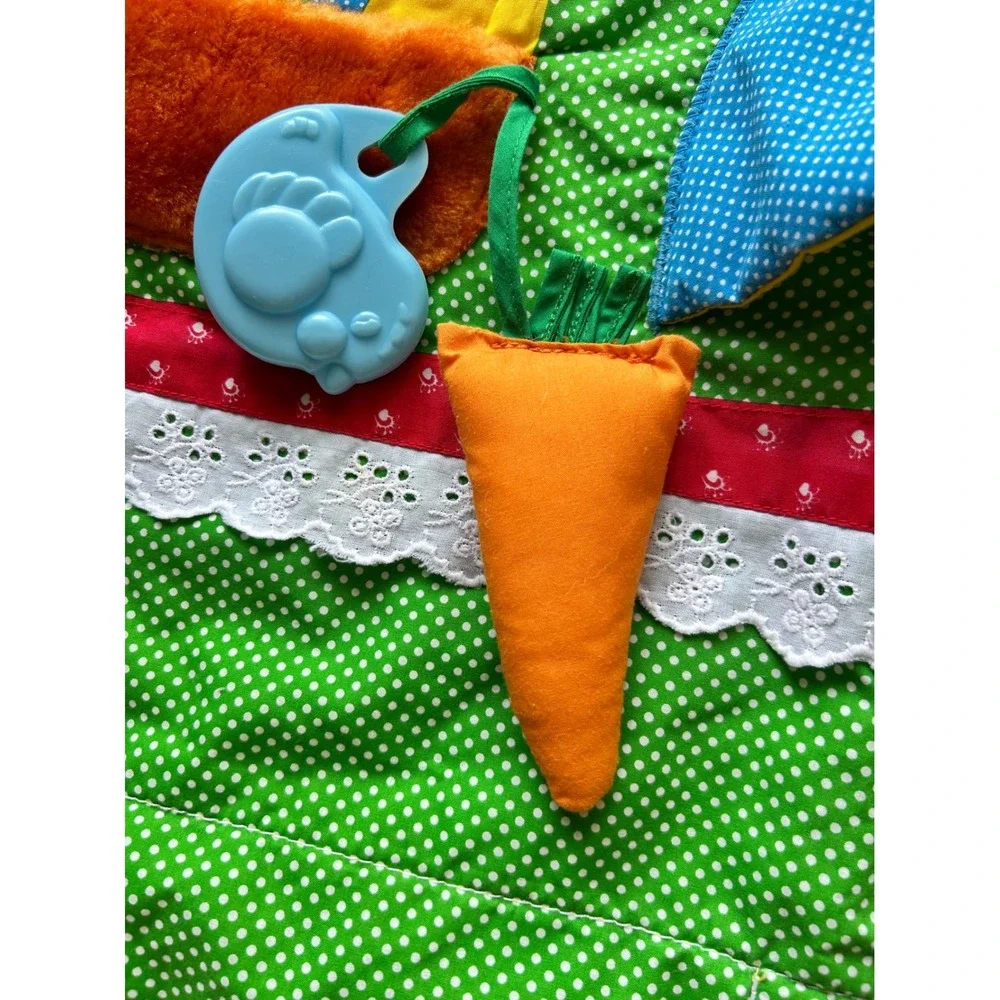 Vintage 80s Playschool baby fold and go Play Mat Sensory Activity Quilt Farm A‎